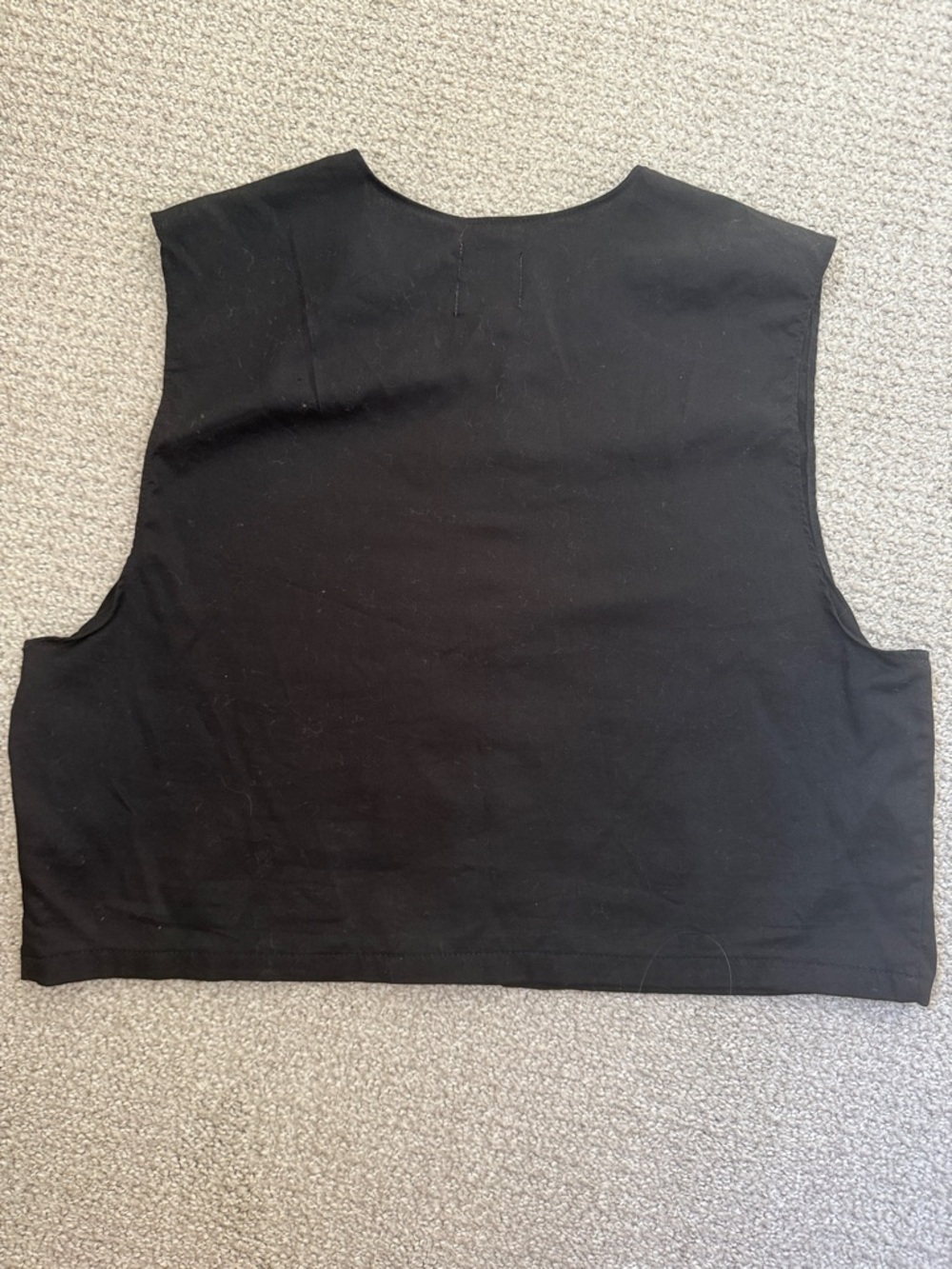 LESET Black Cropped Button-Front Tank - Picture 4 of 4